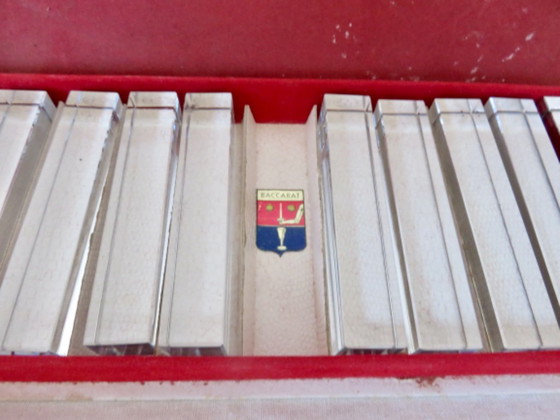 Baccarat, 12 Kristall-Messerbänkchen, in Originalverpackung, 1940er oder 50er Jahre – Tischdekoration, Crystal (photo 2 of 9)