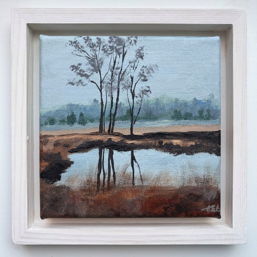 Dutchies 7 | Pintura Miniatura Original – Laguna en el brezal
