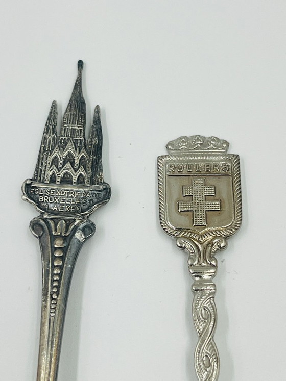 Set of 7 Heraldic City Souvenir Spoons – Cutlery Sets, Metal (photo 11 of 11)