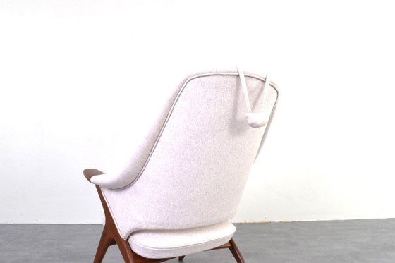 Fauteuil Bravo en teck Mid-Century par Sigurd Ressell pour Hjellegjerde Møbelfabrikk, 1957 – Wood, Wool (photo 12 of 12)