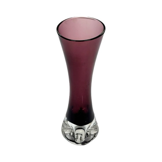 Image 1 of Ingrid Glashütte "Lord Nelson" burgundy vase, Germany 1960s