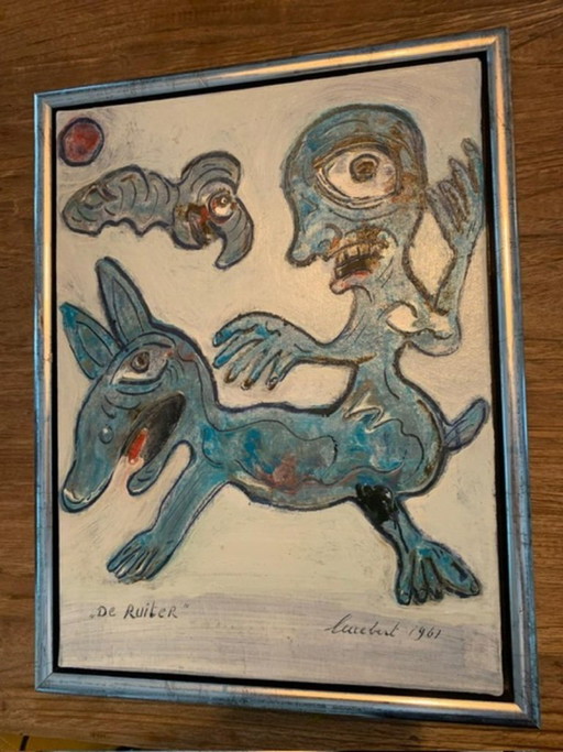 Cobra Oil painting Lucebert “The Rider” 1961