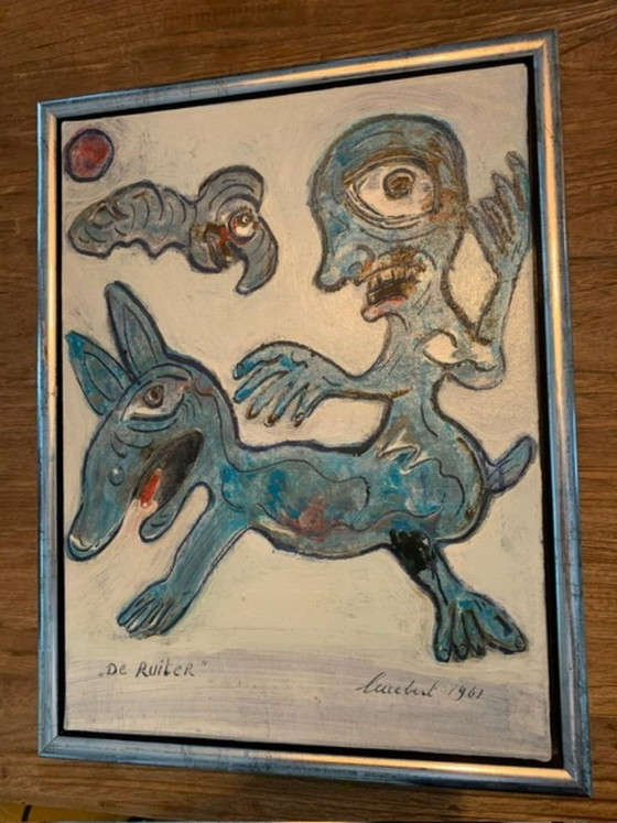 Image 1 of Cobra Oil painting Lucebert “The Rider” 1961