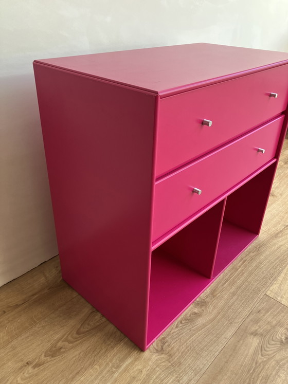 Image 1 of Original Montana Furniture Module with drawers and open compartments in Fuchsia Pink
