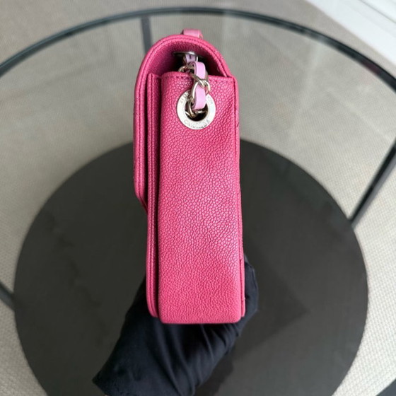 Image 1 of Borsa Chanel Coco Curve Cuba - 25 cm in pelle trapuntata color caviale rosa con finiture dorate Serie 25