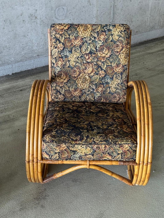 Image 1 of Set/2 Vintage rattan armchair by Rohé Noordwolde