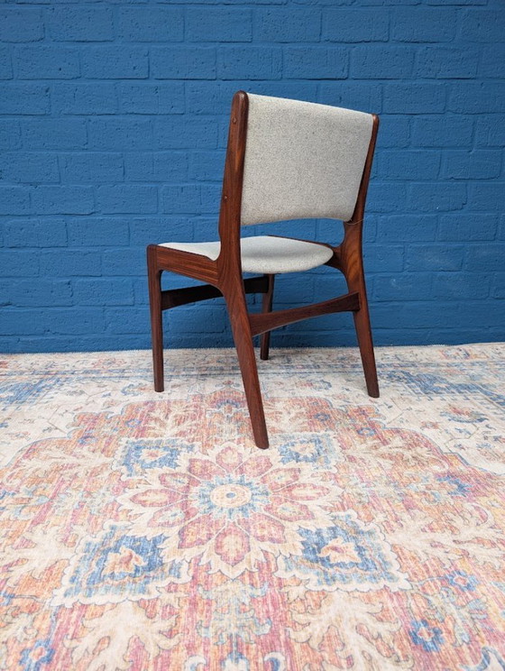 Image 1 of 6x Vintage eetkamerstoelen, Erik Buch voor Anderstrup Møbelfabrik, jaren 60
