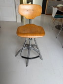 Silla de mesa de dibujo ajustable de la década de 1960