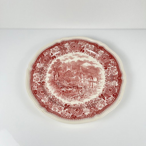 Large round dish "Burgenland", Villeroy & Boch, red