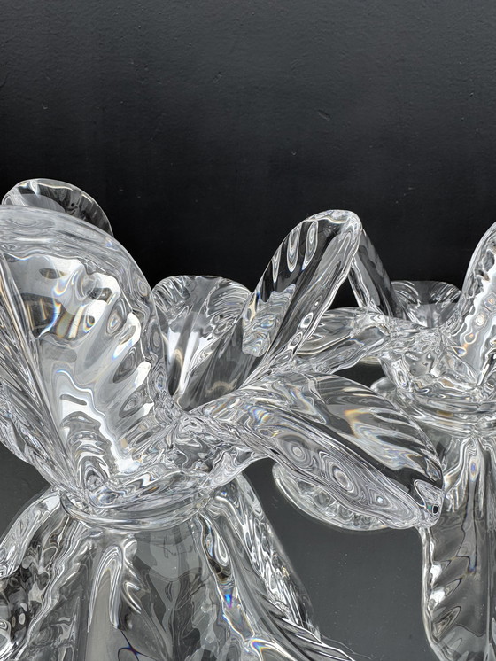 Image 1 of Vassoio portaoggetti in cristallo a forma di palma degli anni '70