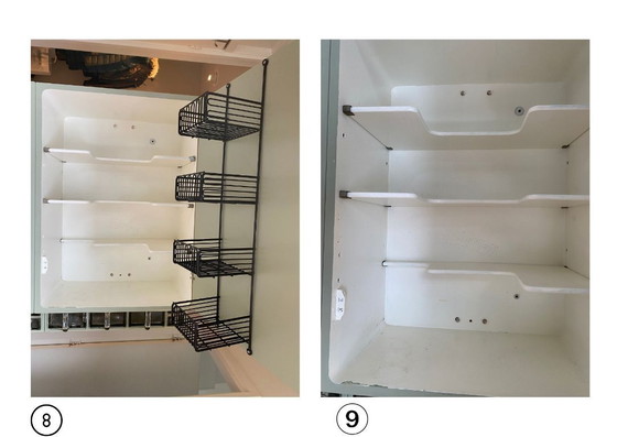 Image 1 of Meuble de cuisine original de Piet Zwart (Bruynzeel, années 1950) - restauré avec un caractère vintage