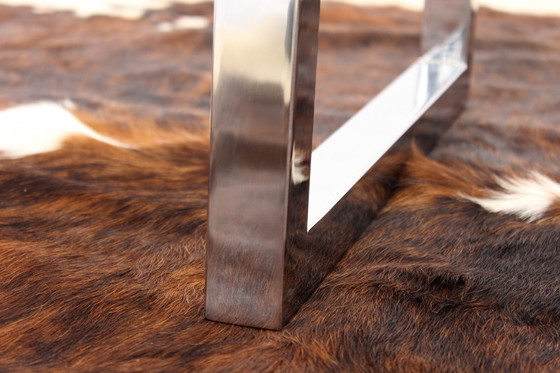 Image 1 of as new, Peter Ghyczy T29 "Biri" Coffee Table / Table basse, nouveau plateau en verre, cadre en acier inoxydable