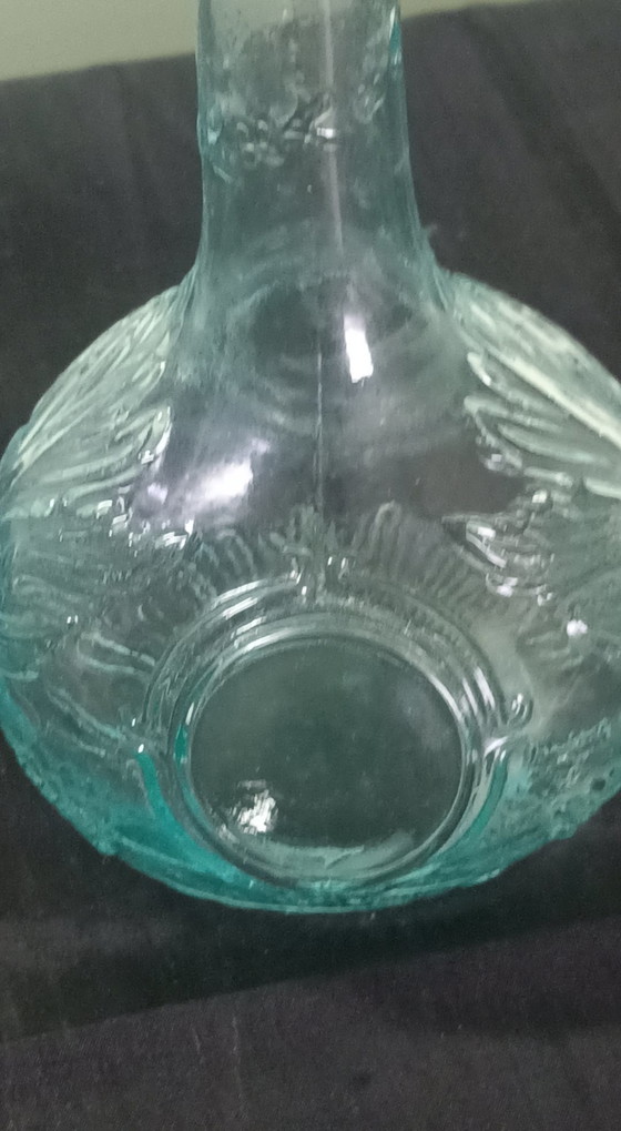 Image 1 of Antica bottiglia da barbiere vittoriana (ca. 1860-1880) – Acquamarina