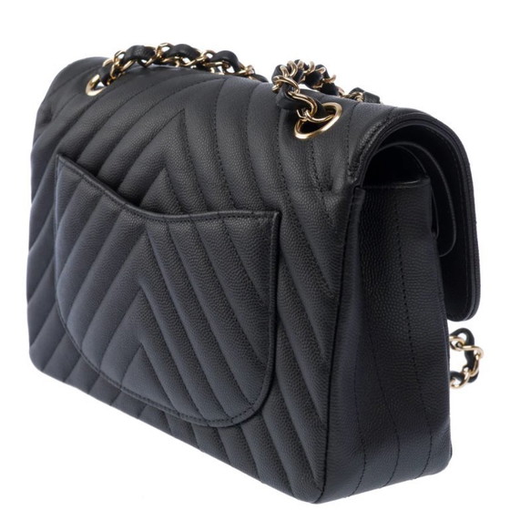 Image 1 of Sac CHANEL Timeless/Classique en Cuir Noir - 103492