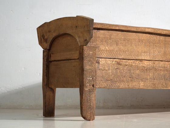 Panca contenitore primitiva antica in legno – Transilvania, circa 1850 – Panche, Rustic (photo 20 of 40)