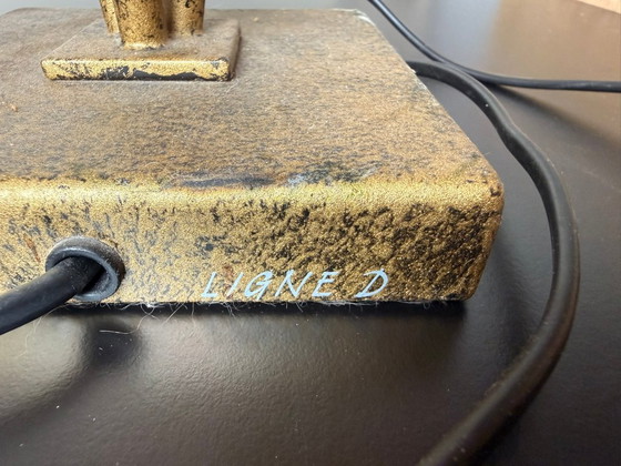 Vintage Sculptural Metal Table Lamp (photo 3 of 5)