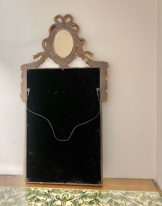 Image 1 of Miroir vintage à blason 105x55cm