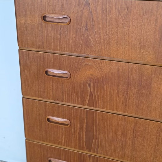 Vintage Danish chest of drawers, Omann Jun, 6 drawers, teak 1960s, Wood, Brown (photo 7 of 22)