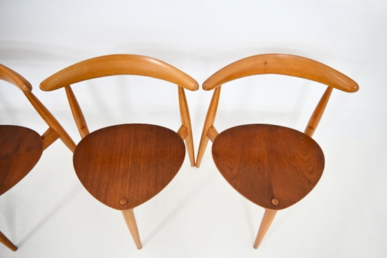 Set da pranzo Heart di Hans J. Wegner per Fritz Hansen, anni '50 – Legno (photo 11 of 15)