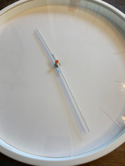 Modern, White Clock by LEFF, Diameter 35 cm, Battery-powered