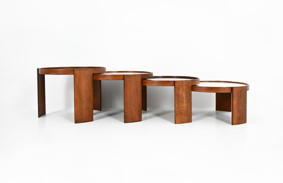 Image 1 of Große Satztische 780 von Gianfranco Frattini für Cassina, 1960er Jahre, 4er-Set