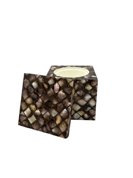 Image 1 of Secchiello da ghiaccio a scaglie in madreperla, Italia 1950