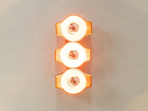 Wandleuchte im Space-Age-Stil der 1970er Jahre, Cari Zalloni, Leola, Vintage