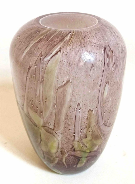 Vaso firmato La Rochère in cristallo Altezza 25,8 cm