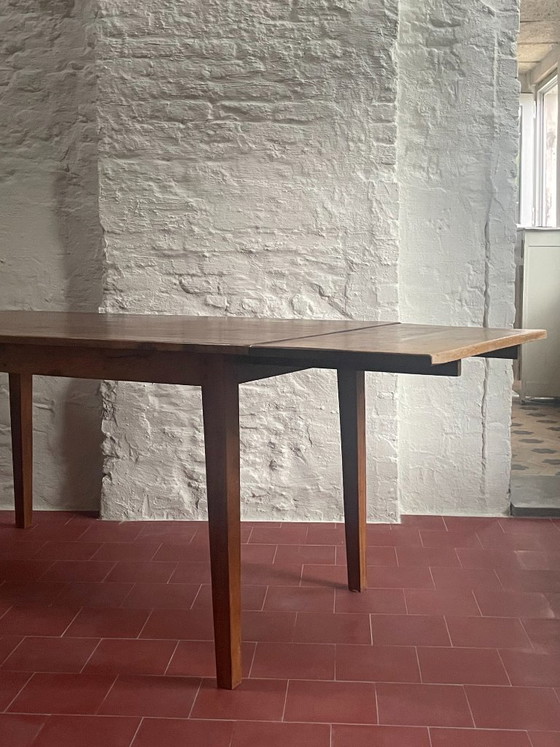 oude Franse eettafel met aanzetblad, houten penverbindingen – Wood (photo 21 of 27)