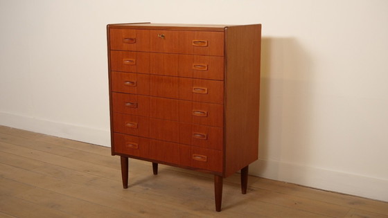 Image 1 of Vintage Deense ladekast | Teak | 6 lades | 101 cm