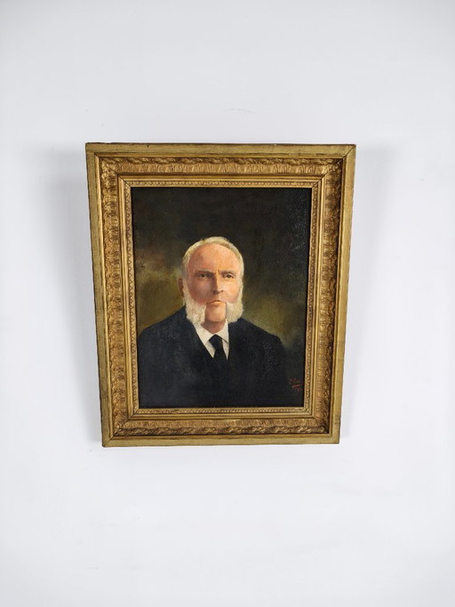 Hermoso retrato de un caballero por K. Perkis, 1938