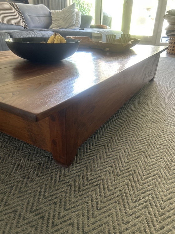Antique Colonial Teak Coffee Table – Wood (photo 4 of 5)