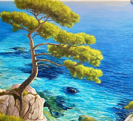 Originales Ölgemälde: Meereslandschaft, Felsen, Natur, Meeresbrise – Gemälde & Zeichnungen, Canvas (photo 6 of 6)