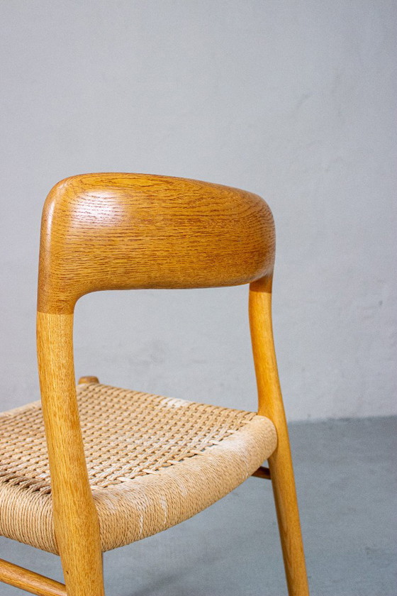 2 Niels Möller Nr. 75 Sedia Rovere Vintage Mid Century Danese – Niels Otto Møller, Sedie da pranzo, Wood (photo 14 of 15)