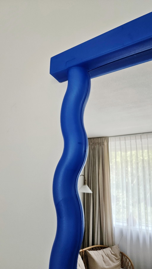 Ikea Design-Spiegel Ulk Blau 90s