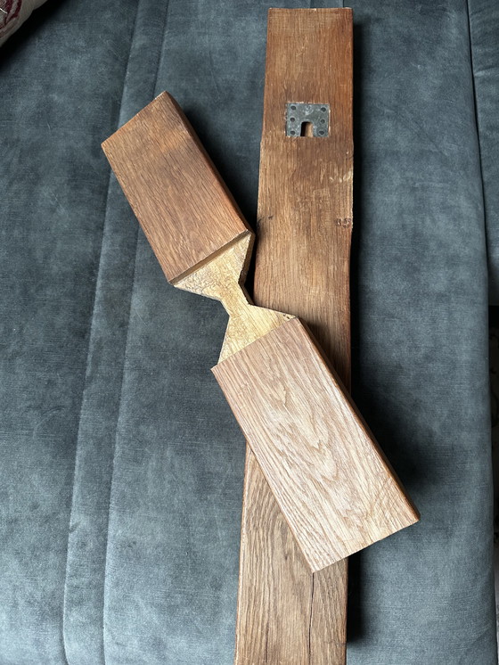 Image 1 of Monumental solid wooden cross – a simple sculptural object with patina