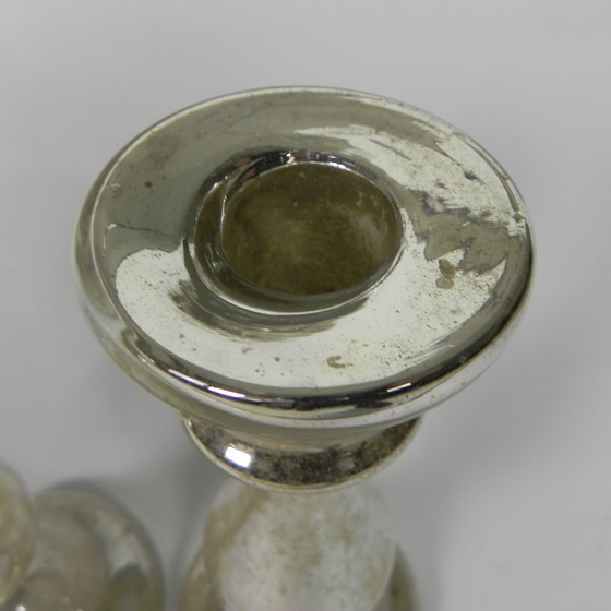 Image 1 of Set Of 2 Quicksilver Candlesticks, circa 1900 (Armorial Silver)