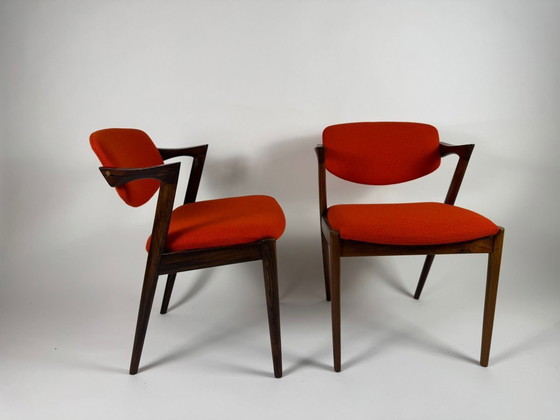 Image 1 of Conjunto de 2 sillas, modelo 42, Kai Kristiansen, Mid Century Design