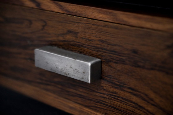 Image 1 of Vintage Mid-Century Scandinavian Modern Ambassador Console with Mirror from Fröseke Nybrofabriken Ab, 1970s, Set of 2