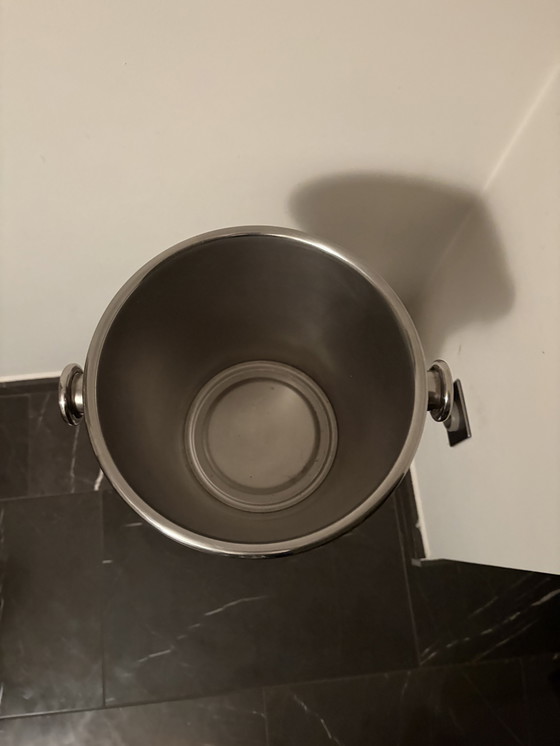 Image 1 of Alessi Refroidisseur à champagne et à vin mousseux avec support - Design italien classique en acier inoxydable