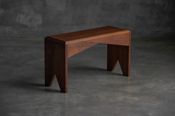 Image 1 of Mid-Century Walnut Bench, France, Late 20th Century