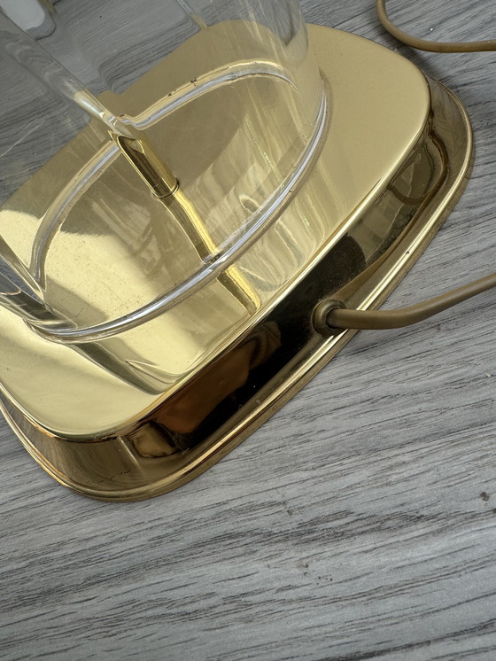 Image 1 of Lampada in vetro in stile Regency con elementi dorati