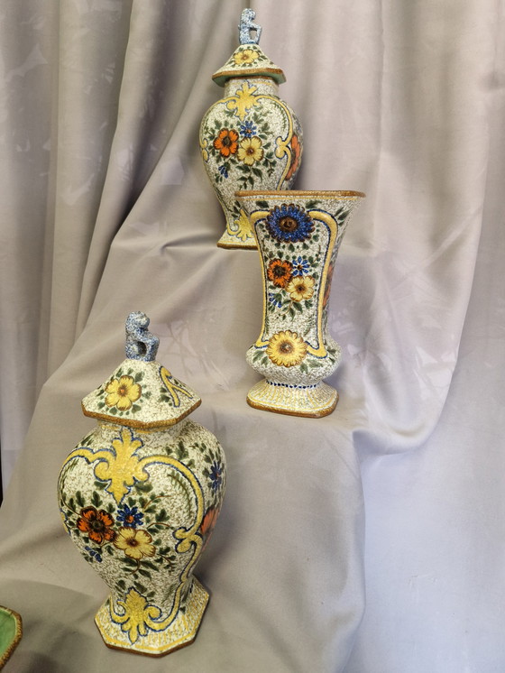 Image 1 of Old Delft potten en vazen set