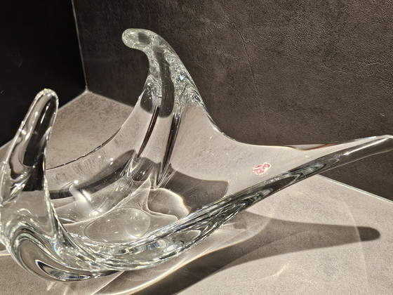 Image 1 of Artglass bowl with a hint of Manganese