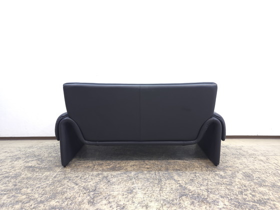 Image 1 of De Sede ds 2011 Designer Sofa Leather Sofa Couch Two-Seater Blue