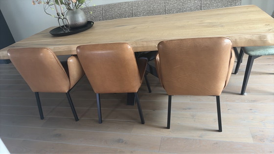 Splendide sedie in pelle color cognac – Sedie da pranzo, Metallo (photo 5 of 5)