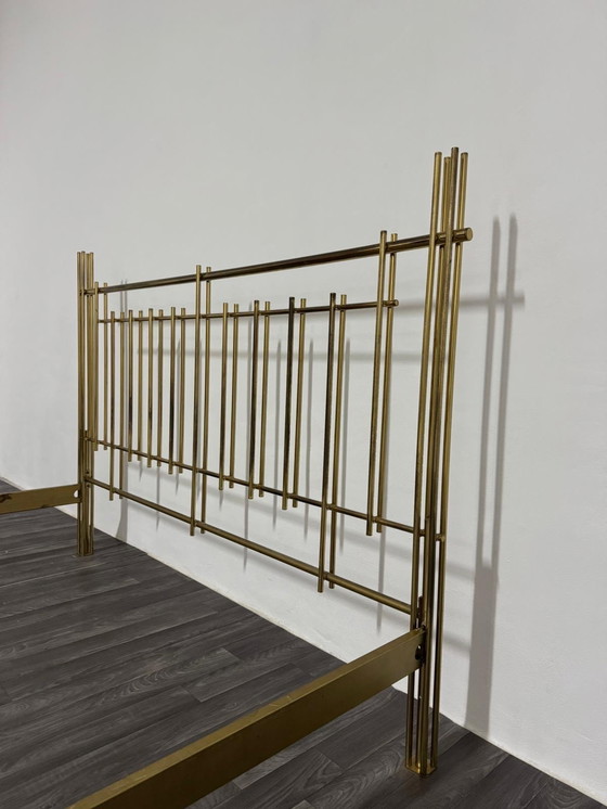 Image 1 of Bruno Zevi International Double Bed Brass 1970's Regency