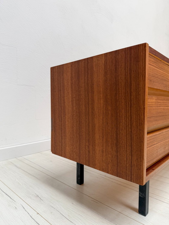 Image 1 of 1960s Vintage Mid-Century Walnut Low Sideboard / Credenza