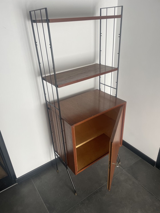Image 1 of Vintage modular string wall system with cabinet