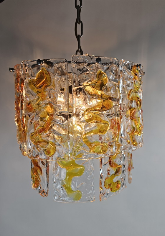 Chandelier Pendant Lamp Italian Murano Glass – Metal (photo 9 of 9)